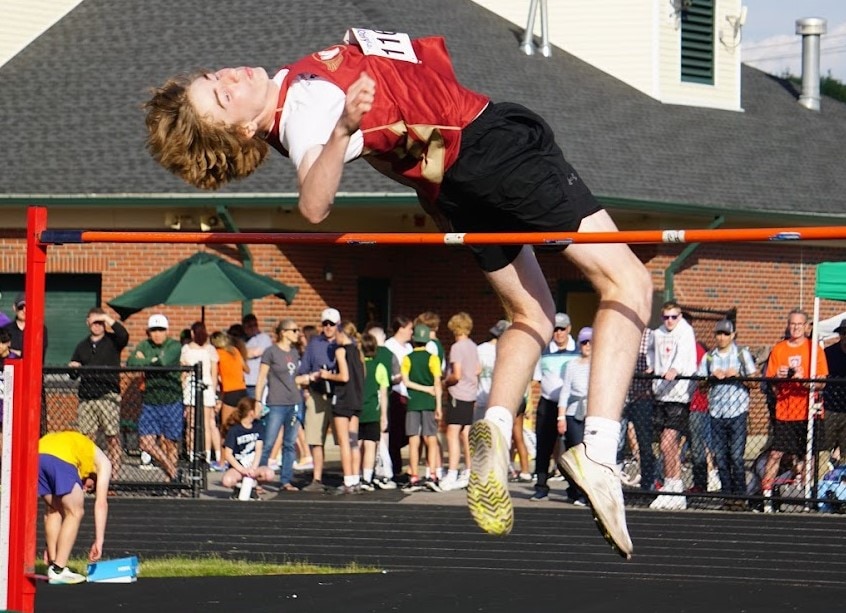 Athlete performing a high jump